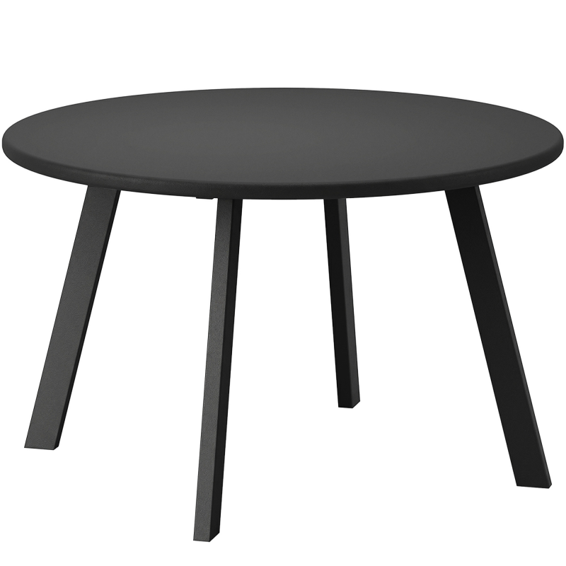 Outsunny Beistelltisch Balkontisch aus Metall Rund Kaffeetisch wetterfest Gartentisch pflegeleicht Sofatisch Outdoor Tisch für Balkon Garten Terrasse Veranda Wohnzimmer Ø70 x 42H cm Schwarz Aosom – Bild 1 von 2
