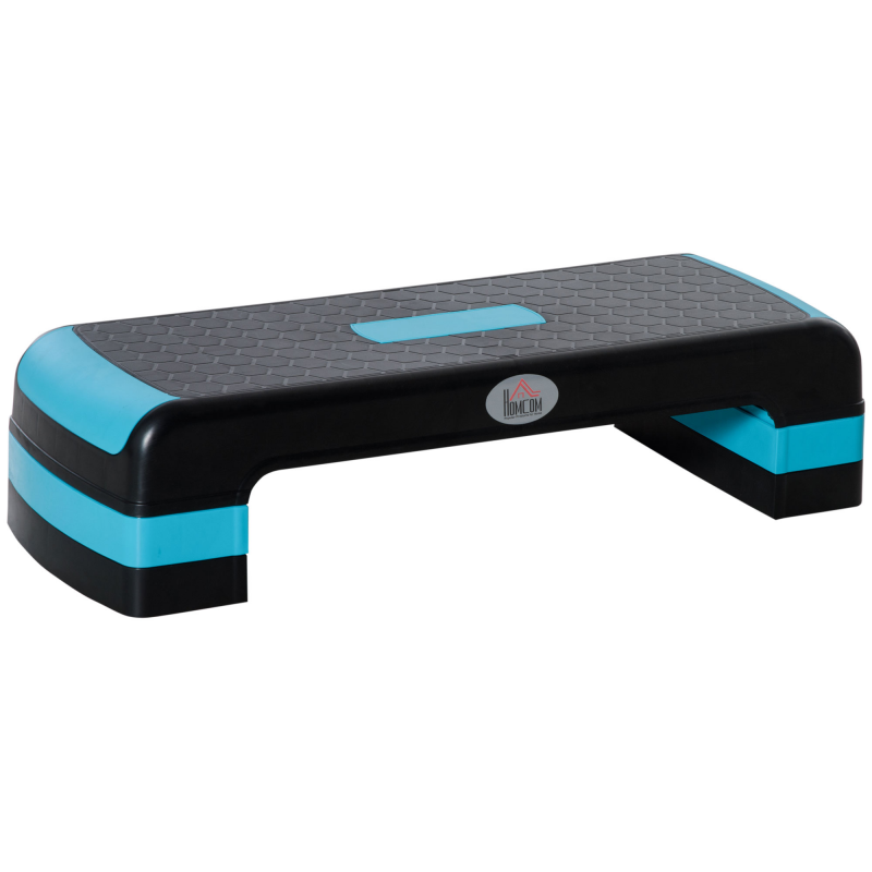 HOMCOM Aerobic-Stepper höhenverstellbar Fitness Steppbrett mit 3 Stufen 10/15/20 cm, belastbar bis 150 kg, 78 x 28 cm Aosom.de – Bild 1 von 2