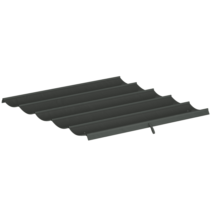 Outsunny Ersatzdach für Pergola 2,5 x 2,55 m Pergola-Dach mit Entwässerungslöchern, Schattenabdeckung für Garten & Terrasse, dunkelgrau Aosom.de – Bild 1 von 2