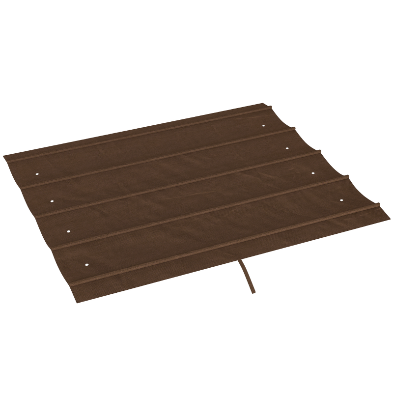 Outsunny Ersatzdach für 2,85 x 2 m Pergola, wasserabweisend einziehbar Welle Überdachung mit Regenabflusslöchern, UV-Schutz 30+, winterfest Schattenabdeckung für Garten, Balkon, Terrasse, Kaffee Aosom – Bild 1 von 2