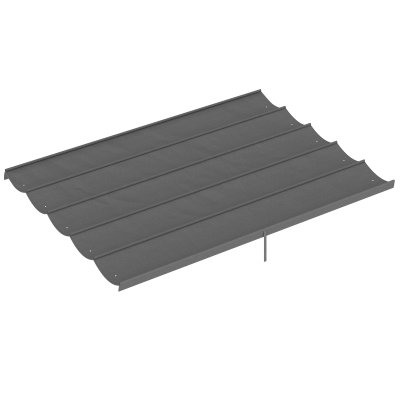 Outsunny Ersatzdach für 4 x 3 m Pergola, wasserdicht einziehbar Welle Überdachung mit Regenabflusslöchern, NUR Schattenabdeckung für Garten, Terrasse, 350 x 260 cm Hellgrau Aosom – Bild 1 von 2
