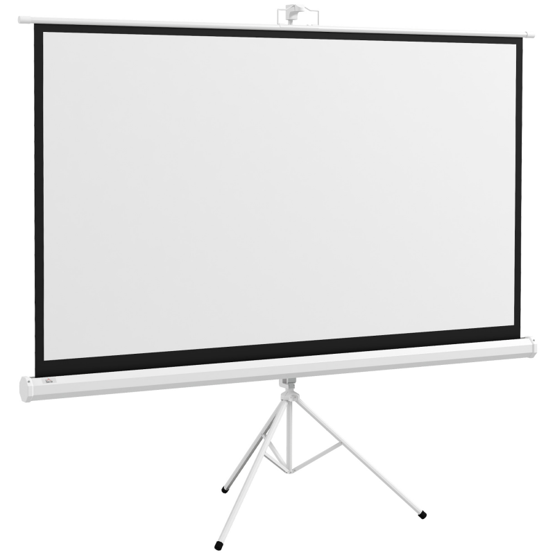 HOMCOM Beamer Leinwand mit Stativ 186 x 105 cm 84 Zoll 16:9 HD 4K Projektionsleinwand Rollo-Leinwand für Heimkino Büro-Präsentationen Aosom – Bild 1 von 2
