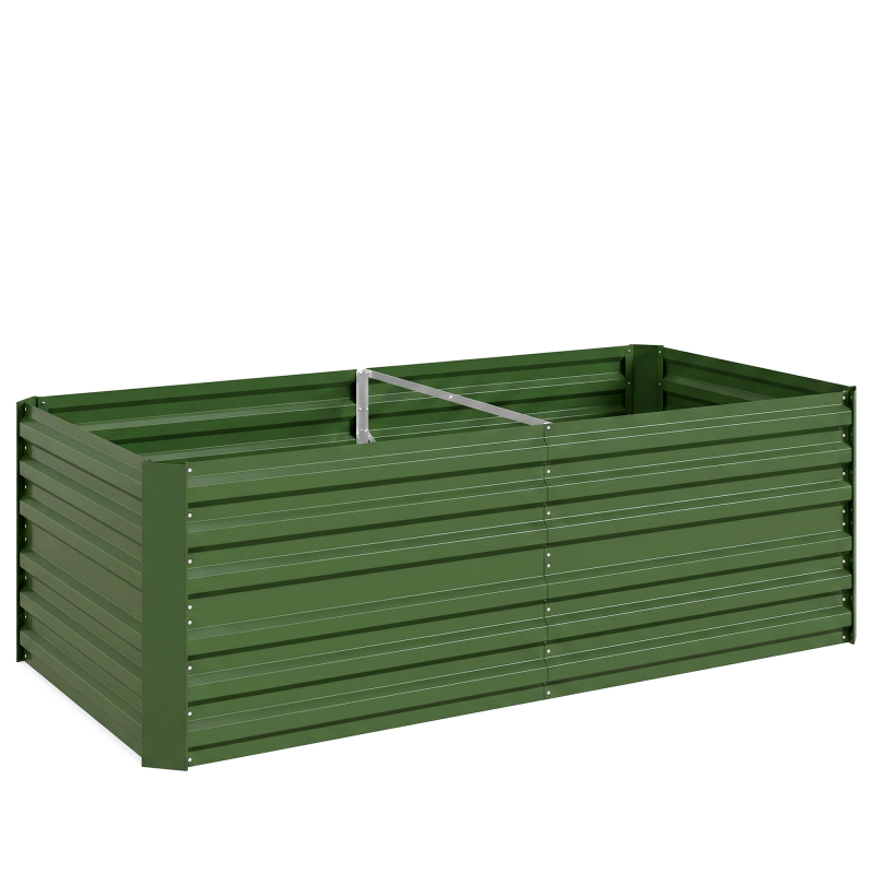 Outsunny Hochbeet aus Stahl, Pflanzbeet Frühbeet Gartenbeet Blumenkasten steckbar, Pflanzkasten Pflanzkübel 180x90x60cm für Garten Balkon Terrasse, Gemüsebeet für Blumen, Pflanzen, Obst Aosom – Bild 1 von 2