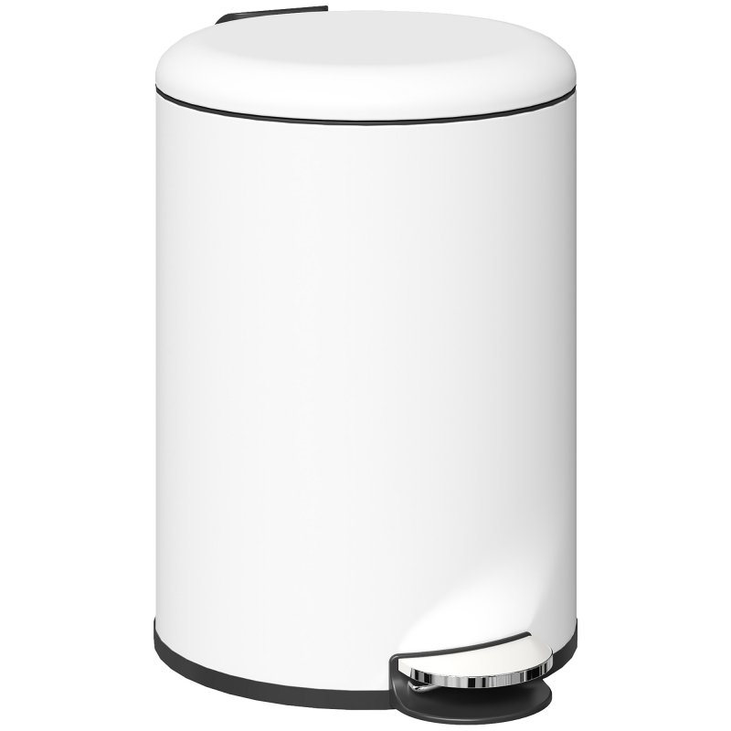 HOMCOM Mülleimer 20L Treteimer mit Deckel & Fußpedal, Kosmetikeimer aus Metall, Müllbehälter mit Inneneimer für Wohnzimmer & Büro, 36x30x44,5cm Aosom.de – Bild 1 von 2