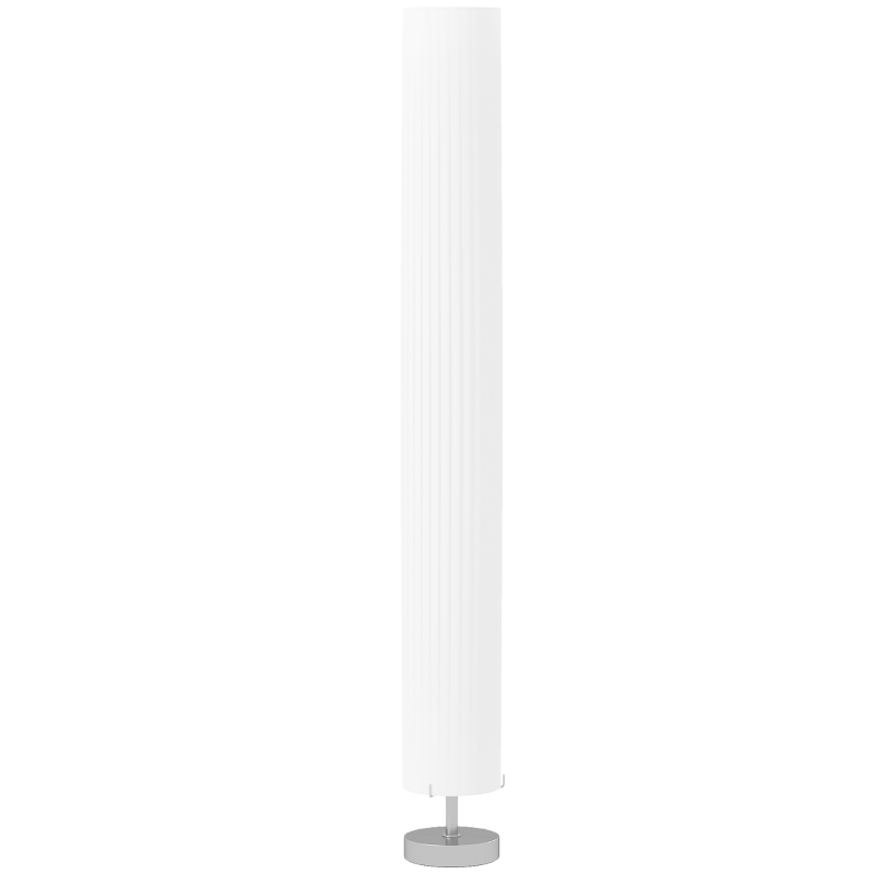 HOMCOM Stehlampe Wohnzimmer mit Schirm aus Polyester, 2 x E27 Fassung, Stehleuchte mit Fußschalter, Stahlsockel, Standleuchte für Schlafzimmer, Büro Aosom – Bild 1 von 2