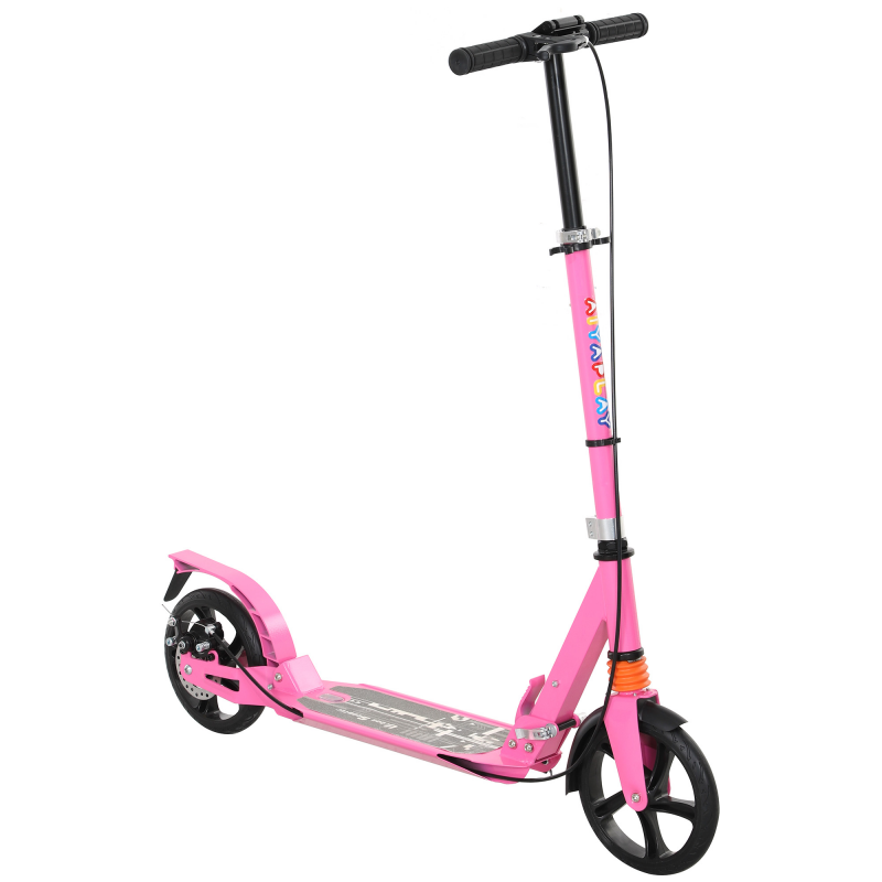 AIYAPLAY Roller Kinder Scooter mit verstellbaren Griffen klappbarer Kinderroller Höhenverstellbarer Tretroller für Kinder Jugendliche 6-12 Jahre Cityroller bis zu 100 kg Aosom – Bild 1 von 2