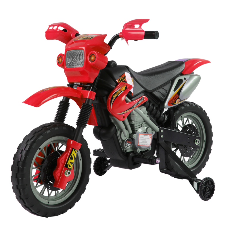 HOMCOM Elektrokindermotorrad Kinderfahrzeug Quad Elektroquad 6V Rot Schwarz, Kinderwagen für drinnen und draußen Aosom.de – Bild 1 von 2