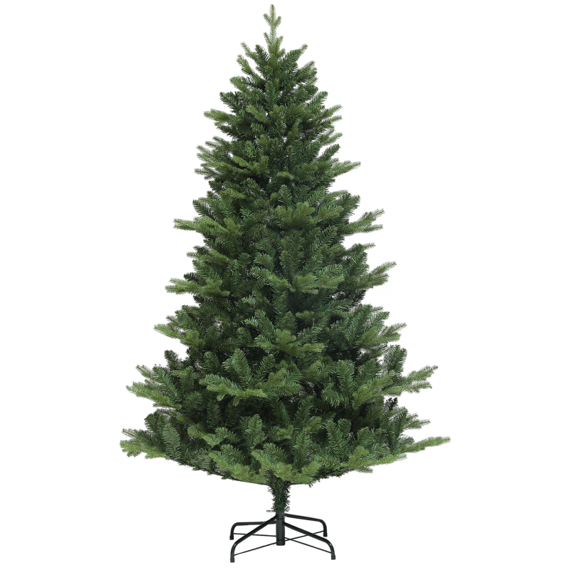HOMCOM Künstlicher Weihnachtsbaum, 180 cm Christbaum mit 818 Spitzen, Schnellaufbau Klappsystem, Stahlständer, für Weihnachten Deko, Indoor, Grün Aosom – Bild 1 von 2