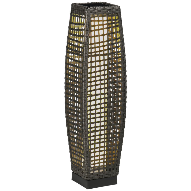 Outsunny Solar Stehlampe Rattan Solarlampen mit Lichtsensor Automatische LED Solarleuchte im Boho-Stil IP44 Wasserdichte Solarlampe Outdoor Lampe Akku Solarlaterne für Garten Balkon Rasen Hof Aosom – Bild 1 von 2
