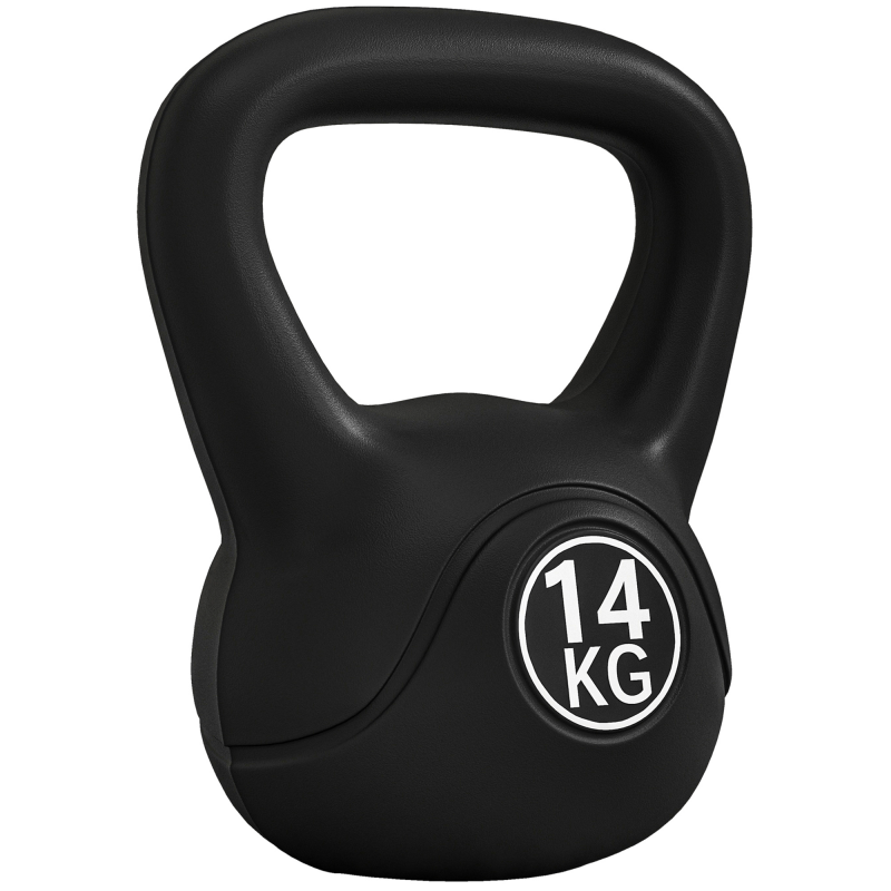 HOMCOM Kettlebell Kugelhantel 14 kg Gewicht-Hantel mit Sand befüllt für Anfänger Zuhause Krafttraining Aosom – Bild 1 von 2