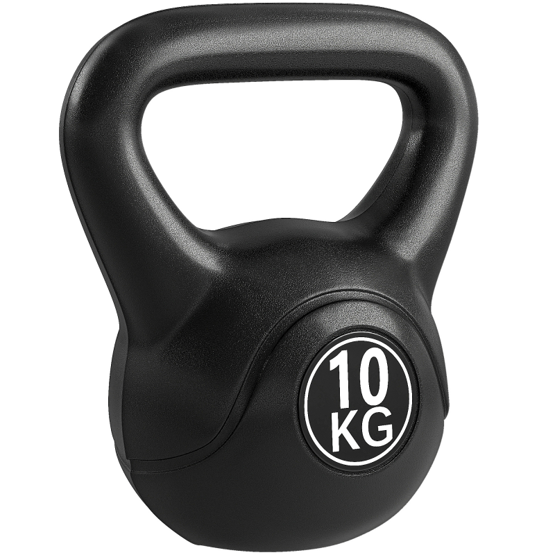 HOMCOM Kettlebell Kugelhantel 10 kg Gewicht-Hantel mit Sand befüllt für Anfänger Zuhause Krafttraining Aosom – Bild 1 von 2