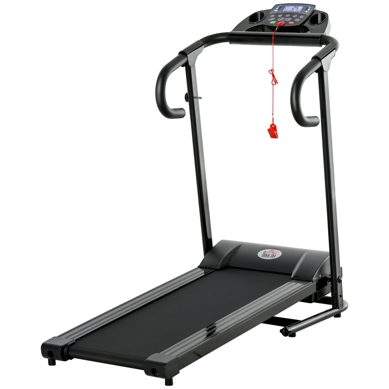 HOMCOM Laufband elektrisch klappbar 500W 0,8-10km/h mit LCD-Display & Handyhalterung in Schwarz 123x62x117cm für Zuhause Aosom.de – Bild 1 von 2