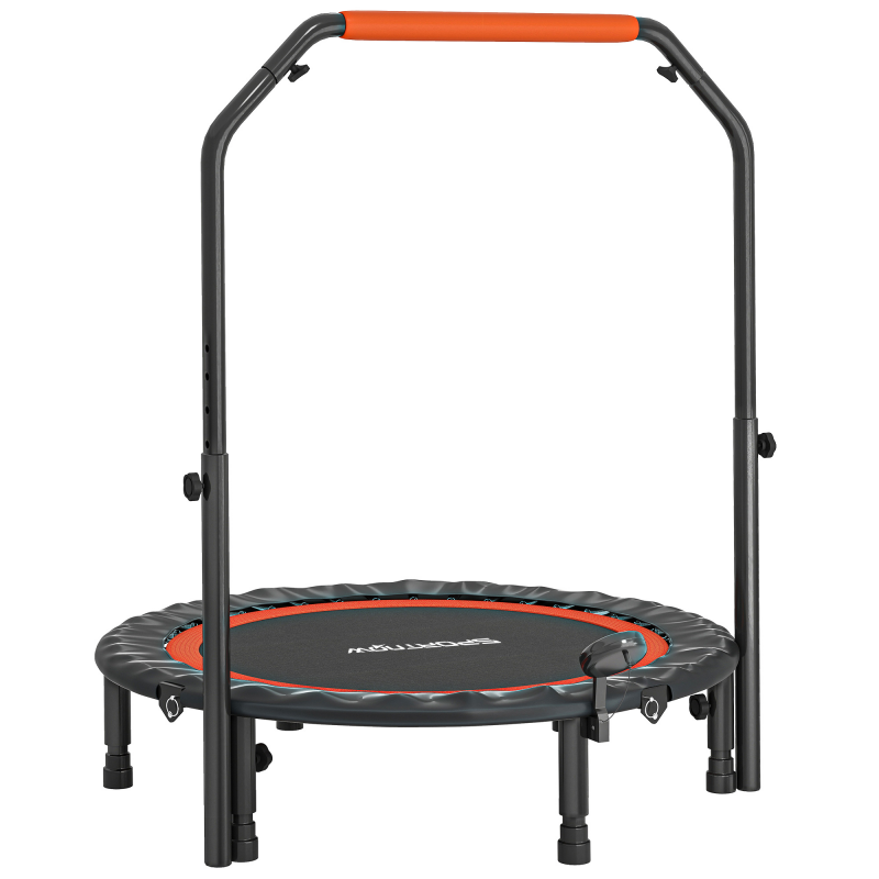 SPORTNOW Mini-Trampolin mit LCD-Monitor 102 cm Fitness-Trampolin, 4-fach höhenverstellbarer Haltegriff bis 100 kg für effektives Training Aosom.de – Bild 1 von 2