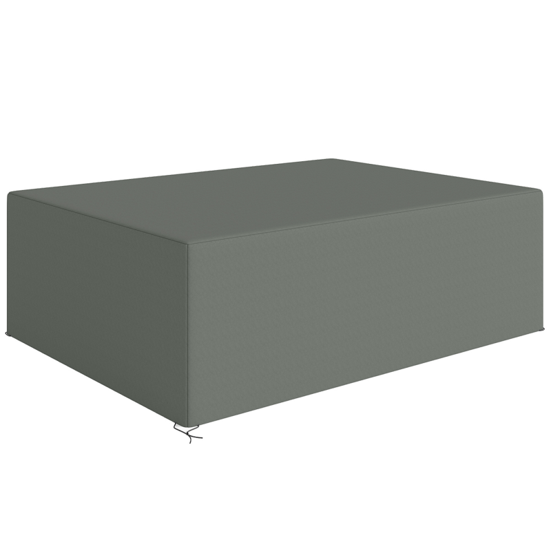 Outsunny Schutzhülle für Gartenmöbel Winterfest Wasserdicht Abdeckung Abdeckplane Oxford Gewebe Winddicht Abdeckhaube für Gartentische Terrassenmöbel Abdeckhülle 275 x 205 x 90 cm Dunkelgrau Aosom – Bild 1 von 2