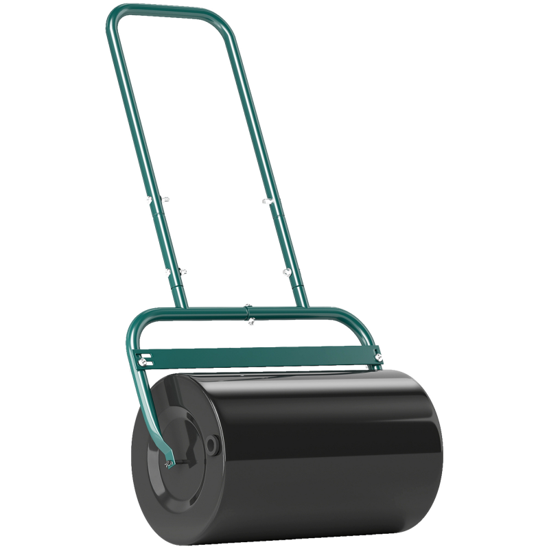 Outsunny Rasenwalze Gartenwalze befüllbar mit Wasser oder Sand, 50cm Breite Handwalze mit U-Griff, 38 Liter Füllvolumen, Rasenroller aus Stahl, Ackerwalze für Garten Rasen, Dunkelgrün Aosom – Bild 1 von 2