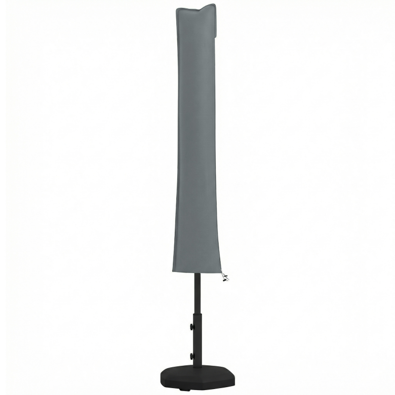 Outsunny Sonnenschirm Schutzhülle wetterfeste Abdeckung mit Reißverschluss & Fixierriemen, Oxford-Polyester grau 178x25/35cm für optimalen Schutz Aosom.de – Bild 1 von 2