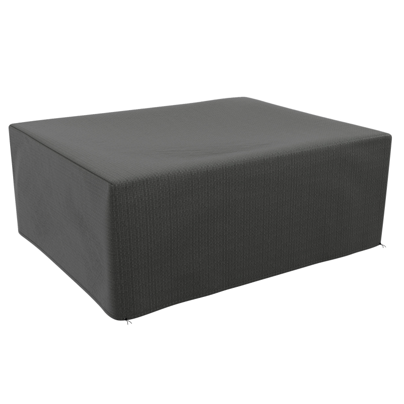 Outsunny Schutzhülle für Gartenmöbel Winterfest Wasserdicht Abdeckung Anti-UV Abdeckplane Gewebe Abdeckhaube für Gartentische Terrassenmöbel Rechteckig 235 x 190 x 90cm Grau Aosom – Bild 1 von 2
