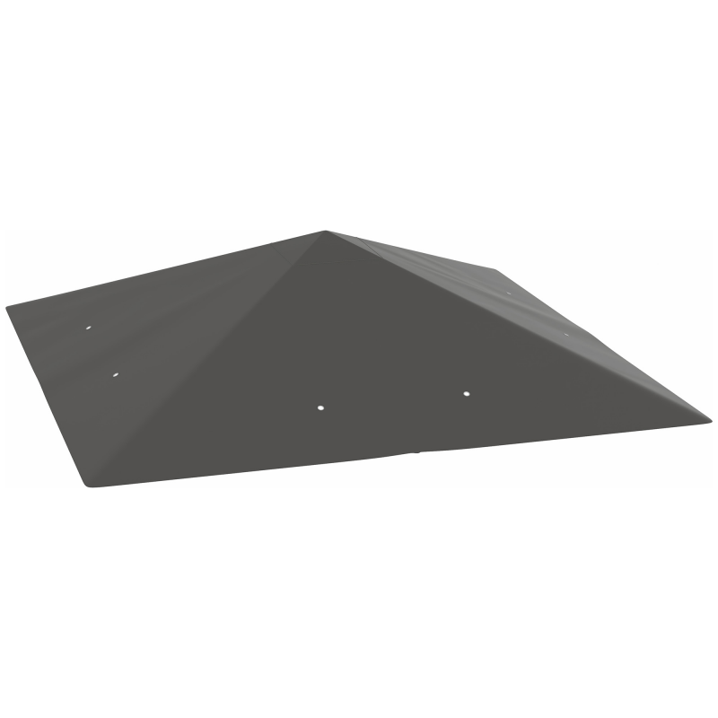 Outsunny Ersatzdach für Pavillon 3 x 3 m wasserabweisend Pavillondach UPF30+ Ersatzbezug für Gartenpavillon Ersatzteile aus Oxford-Stoff, 370 g/m², Grau Aosom – Bild 1 von 2