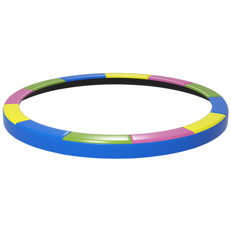 SPORTNOW Trampolin Randabdeckung Ø366 cm breit, Reißfest UV-resistent Federabdeckung, Wasserdicht, Trampolinzubehör Randschutz Sicherheitsnetz Ersatzteile für Gartentrampoline, Bunt Aosom – Bild 1 von 2