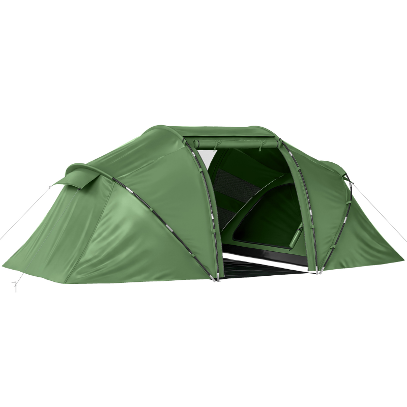 Outsunny Tunnelzelt für 4-6 Personen, Campingzelt mit Tür, Bodenplane, 2000mm wasserdicht Familienzelt, Gruppenzelt für Camping Reise Trekking Garten, Grün Aosom – Bild 1 von 2