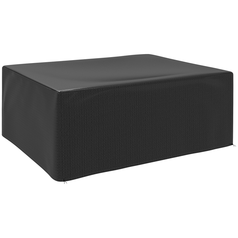 Outsunny Schutzhülle für Gartenmöbel Winterfest Wasserdicht Abdeckung Anti-UV Abdeckplane Gewebe Abdeckhaube für Gartentische Terrassenmöbel Rechteckig 235 x 190 x 90cm Schwarz Aosom – Bild 1 von 2