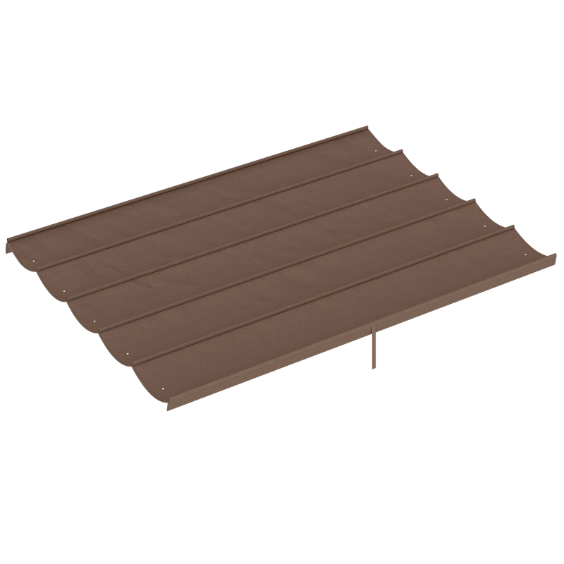Outsunny Ersatzdach für 4 x 3 m Pergola, wasserdicht einziehbar Welle Überdachung mit Regenabflusslöchern, NUR Schattenabdeckung für Garten, Terrasse, 350 x 260 cm Kaffee Aosom – Bild 1 von 2