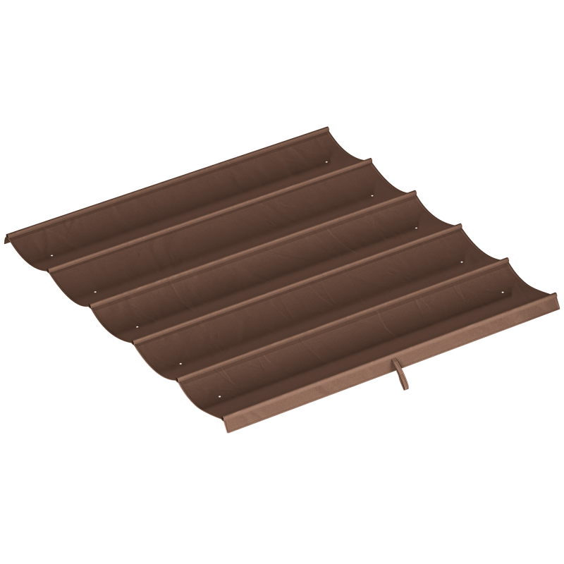Outsunny Ersatzdach für 3 x 3 m Pergola, wasserdicht einziehbar Welle Überdachung mit Regenabflusslöchern, NUR Schattenabdeckung für Garten, Terrasse, 250 x 255 cm Kaffee Aosom – Bild 1 von 2