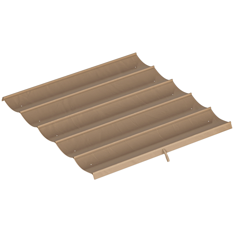 Outsunny Ersatzdach für 3 x 3 m Pergola, wasserdicht einziehbar Welle Überdachung mit Regenabflusslöchern, NUR Schattenabdeckung für Garten, Terrasse, 250 x 255 cm Braun Aosom – Bild 1 von 2