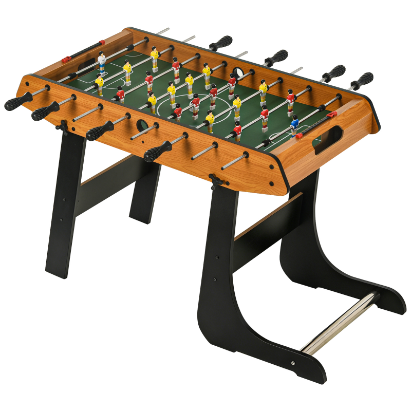 HOMCOM Tischfußball Tischkicker Kickertisch Spielzeug Spieler-Party Fußball Geschenk für 14+ Jungen Zusammenklappabar innen mit je 11 Spielern MDF Aosom – Bild 1 von 2