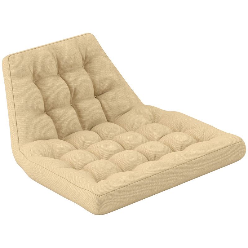 Outsunny Sitzkissen, 120x100 cm Stuhlkissen mit Rückenlehne, 8cm dick Polsterauflage, wasserabweisend Sitzpolster für Schaukelstühle und Hängekörbe, Beige Aosom – Bild 1 von 2