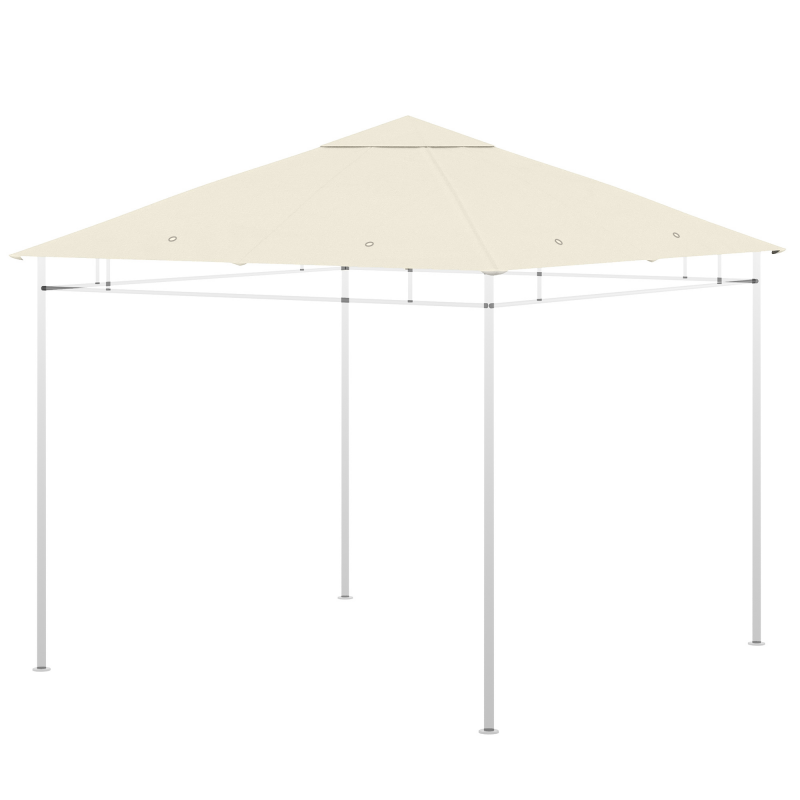 Outsunny Ersatzdach für Pavillon 3x3m wasserabweisend Pavillondach mit Belüftetes Top-Design 8 Wasserabflusslöcher Ersatzbezug für Gartenpavillon Ersatzteile aus Polyester-Stoff, Cremeweiß Aosom – Bild 1 von 2