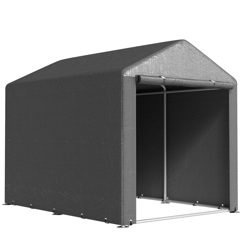 Outsunny Garagenzelt, 1,6 x 2,18 x 1,72 m Lagerzelt mit UV-Schutz, Reißverschlusstür, Wasserabweisend Foliengarage für Gartengeräte Aosom – Bild 1 von 2