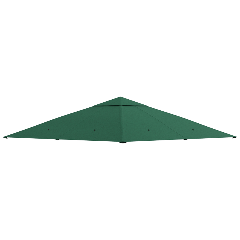Outsunny Pavillondach Ersatzdach für Pavillon 2,98 x 2,95 m Sonnenschutz Polyester grün wetterfest für Garten & Terrasse Aosom.de – Bild 1 von 2