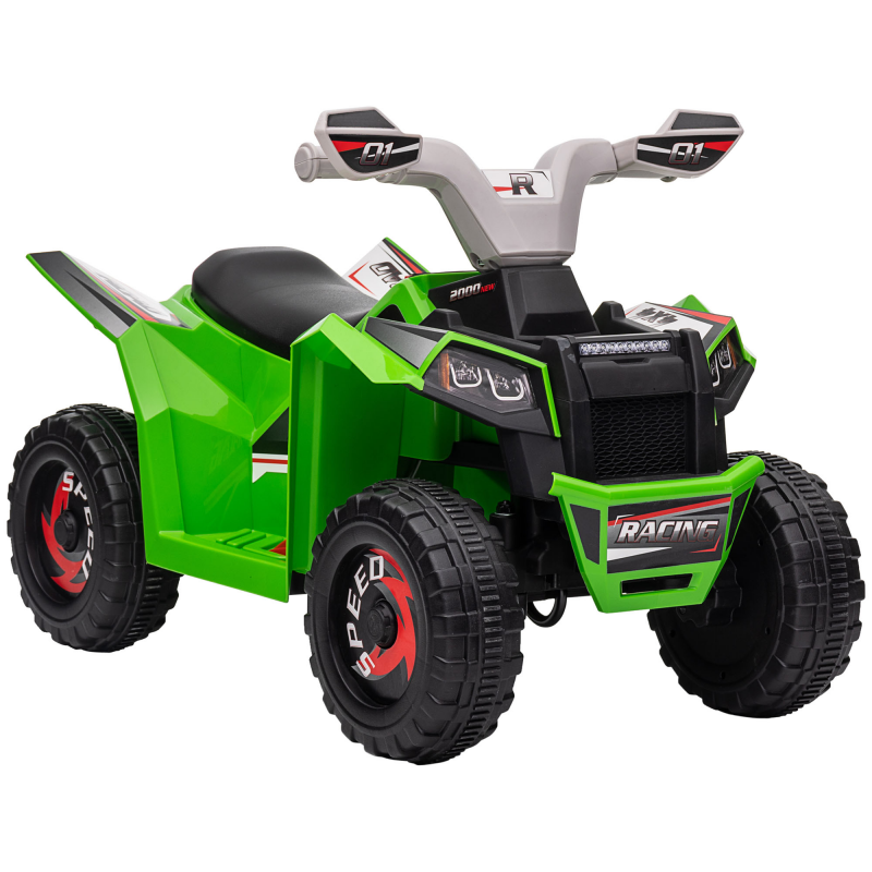 HOMCOM Kinder Quad Elektro 6V Kinderquad mit Vorwärts-, Rückwärtsfunktion, Elektro-Quad für Kinder 1,5-3 Jahre Grün Aosom – Bild 1 von 2
