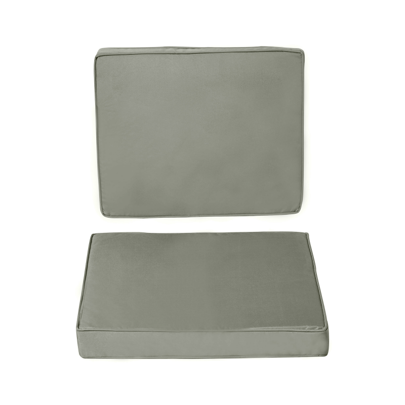 Outsunny 2er-Set Sitzkissen, 56 x 52 cm Stuhlkissen mit Reißverschluss, Stoffbezug, 7cm dick Polsterauflage, waschbar Sitzpolster für Haus, Garten, Auto, Büro, Sofa, Stühle, Dunkelgrau Aosom – Bild 1 von 2