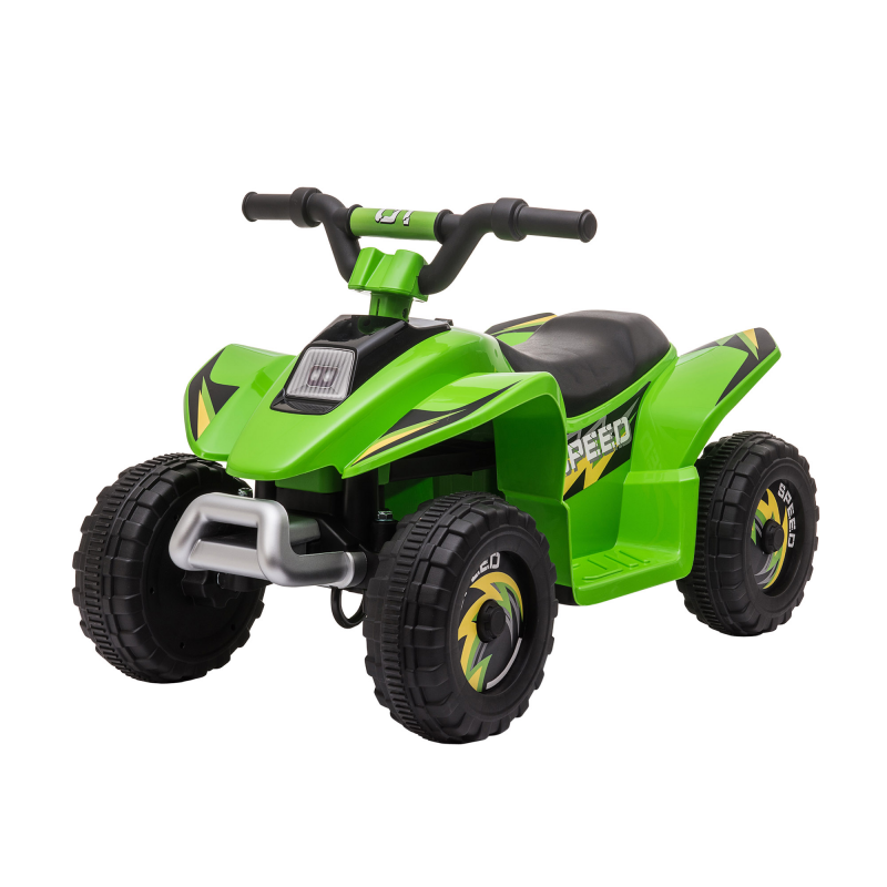 HOMCOM Kinder Quad Elektro 6V Kinderquad mit Vorwärts-, Rückwärtsfunktion Breite Reifen, Elektro-Quad für Kinder 1,5-3 Jahre Max. Belastung 20 kg Grün Aosom – Bild 1 von 2
