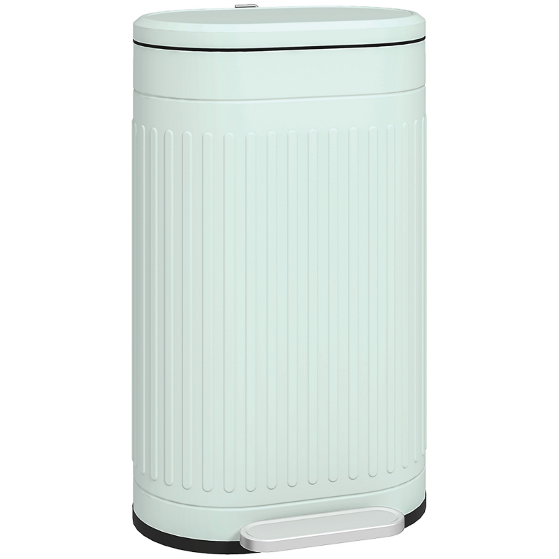 HOMCOM Mülleimer 30L Treteimer Abfalleimer mit Deckel und Fußpedal, Müllbehälter mit herausnehmbarem Inneneimer, Soft-Close-Funktion für Wohnzimmer, Büro, Grün, 36,5 x 31,2 x 60,8 cm Aosom – Bild 1 von 2