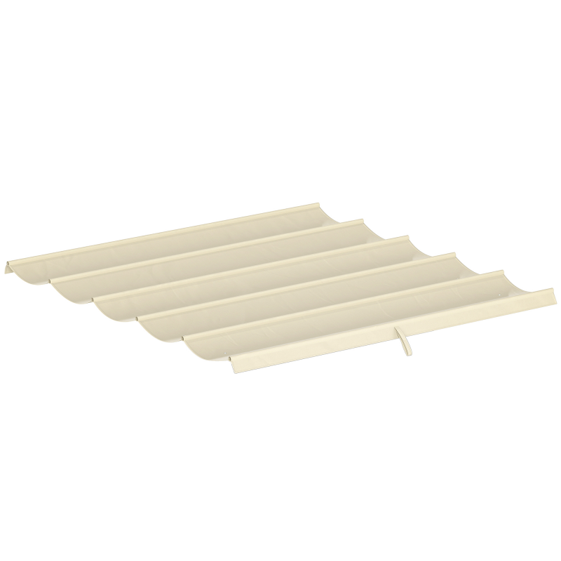 Outsunny Ersatzdach für 3 x 3 m Pergola, wasserdicht einziehbar Welle Überdachung mit Regenabflusslöchern, NUR Schattenabdeckung für Garten, Terrasse, 250 x 255 cm Cremeweiß Aosom – Bild 1 von 2