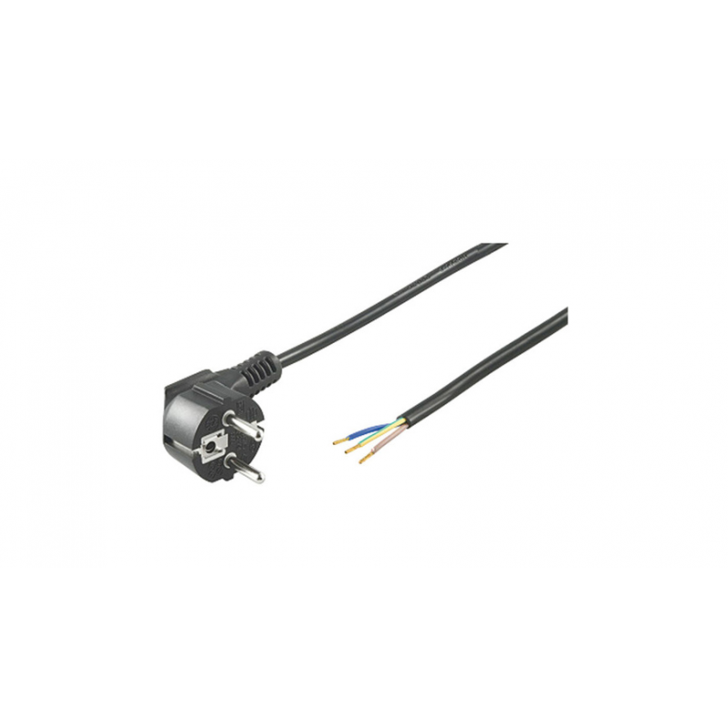 Netzkabel, 3-adrig 2 m, schwarz