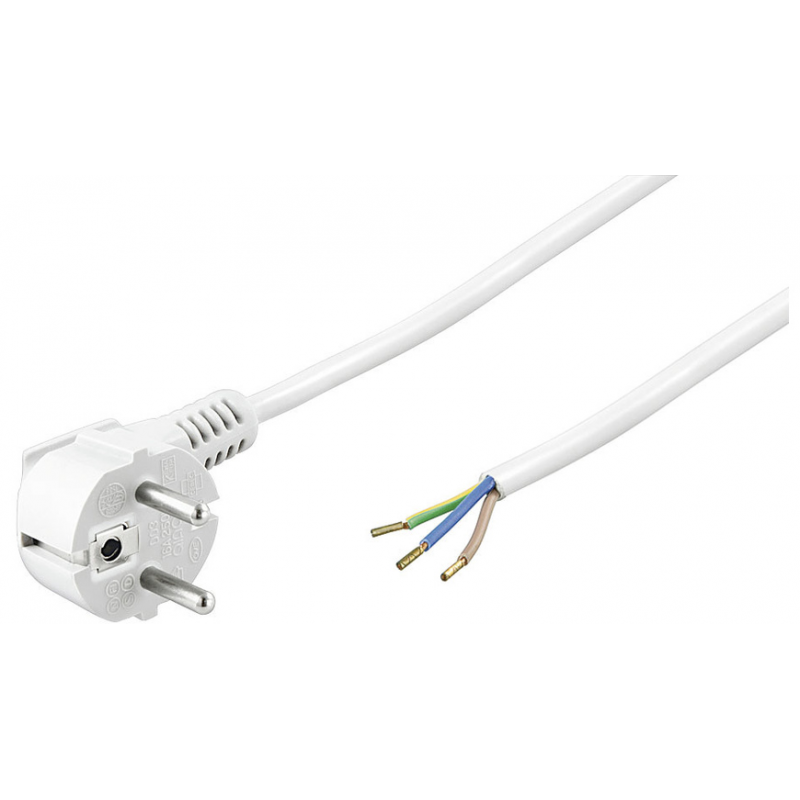 Netzkabel, 3-adrig 2 m, weiß