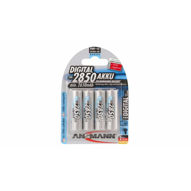 Ansmann DIGITAL NiMH Akku, Mignon AA, Typ 2850, R6 4er-Pack