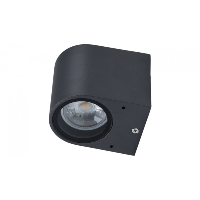 HEITRONIC Wandleuchte Abajo mit GU10-Fassung, IP44, anthrazit