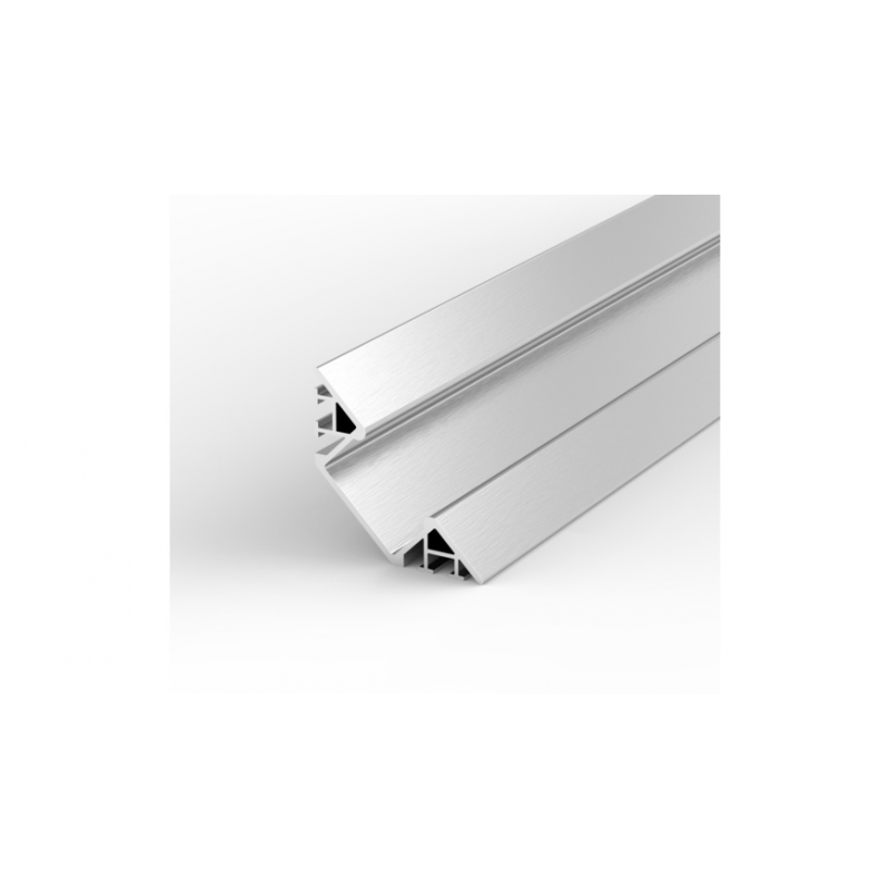 1-m-Aluminiumprofil P7-1 für LED-Streifen bis 12 mm Breite, mit matter Abdeckung, inkl. Endkappen
