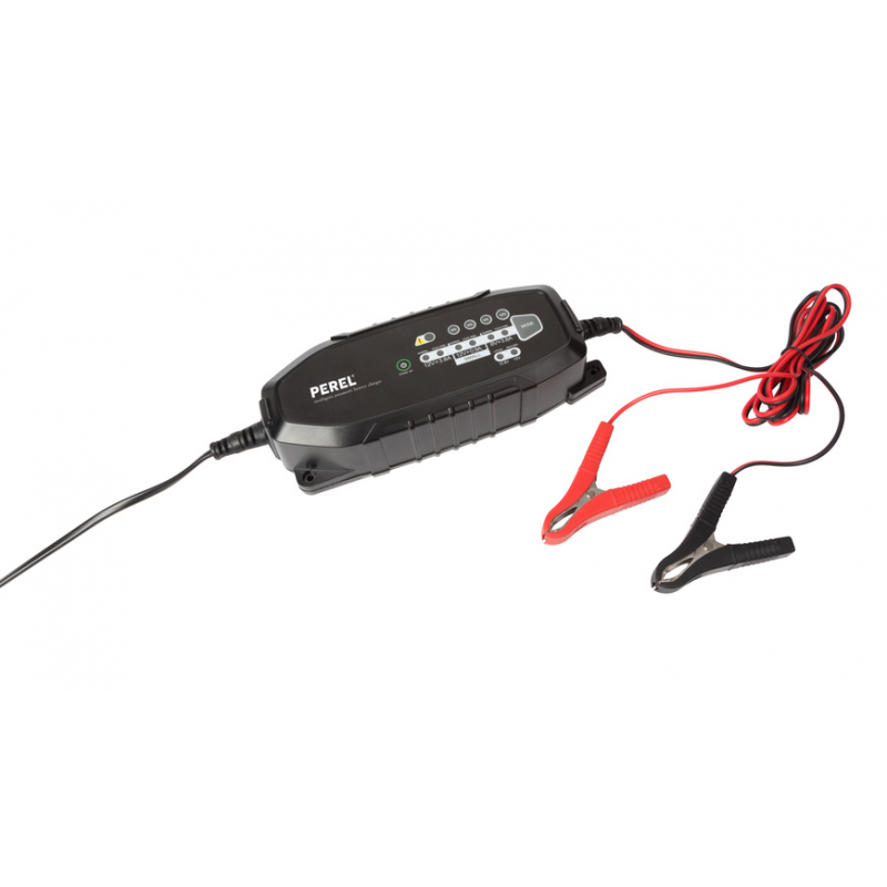 perel Universal-Automatikladegerät 6V/12V, 3,8A, für Blei-Säure-/Blei-Gel-, AGM- und LiFePo4-Akkus