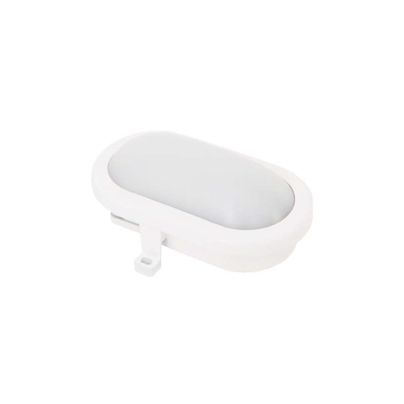 REV 10-W-Oval-LED-Leuchte mit HF-Bewegungssensor, kaltweiß, weißes Gehäuse, IP54