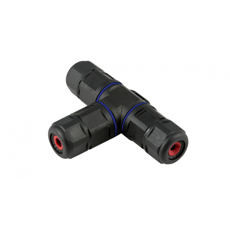 Heitronic T-Kabelverbinder, 3-polig, IP68, mit Schraubklemmen, wasserdicht bis 1 m