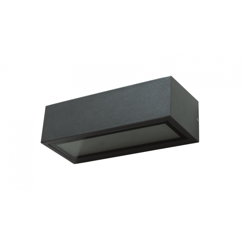HEITRONIC Wandleuchte Madura mit E27-Fassung, Alu-Druckguss, anthrazit, IP54