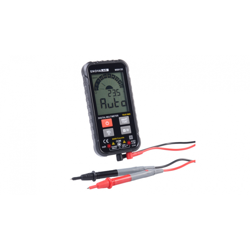 Enovalab SMART TrueRMS Digital-Multimeter MS0135 im Slim Design, 6.000 Counts