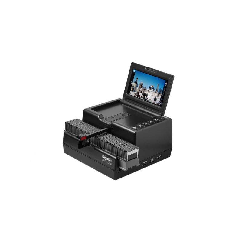 reflecta Magazin-Diascanner / Diabetrachter DigitDia evolution, IPS-Display, speichert auf SD-Karte