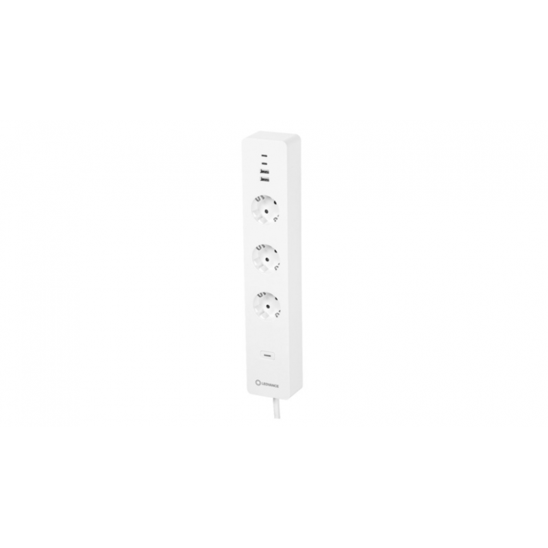 LEDVANCE SMART+ WiFi MULTI POWER SOCKET / Schalt-Mess-Steckdosenleiste, 4 USB-Ports, 3680 W / 16 A
